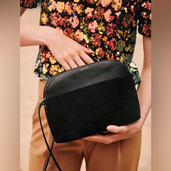 Sezane Grande Victor 2 Handles Purse. Black - Picture 9 of 16